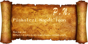 Piskolczi Napóleon névjegykártya